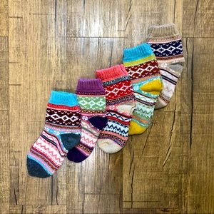Vintage-style Wool Blend Cabin Socks Set